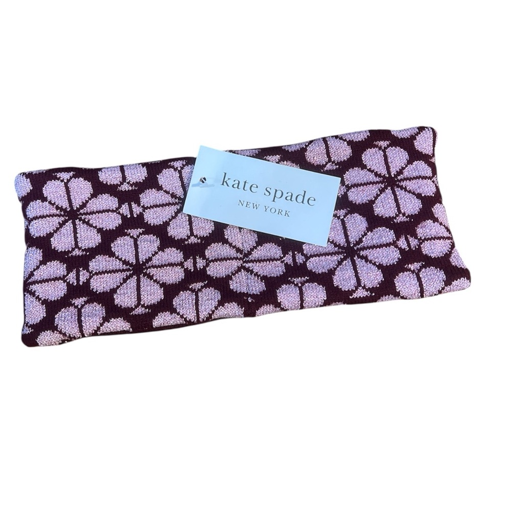 Kate Spade Floral Patterned Winter Head Midnight Wine Shimmer